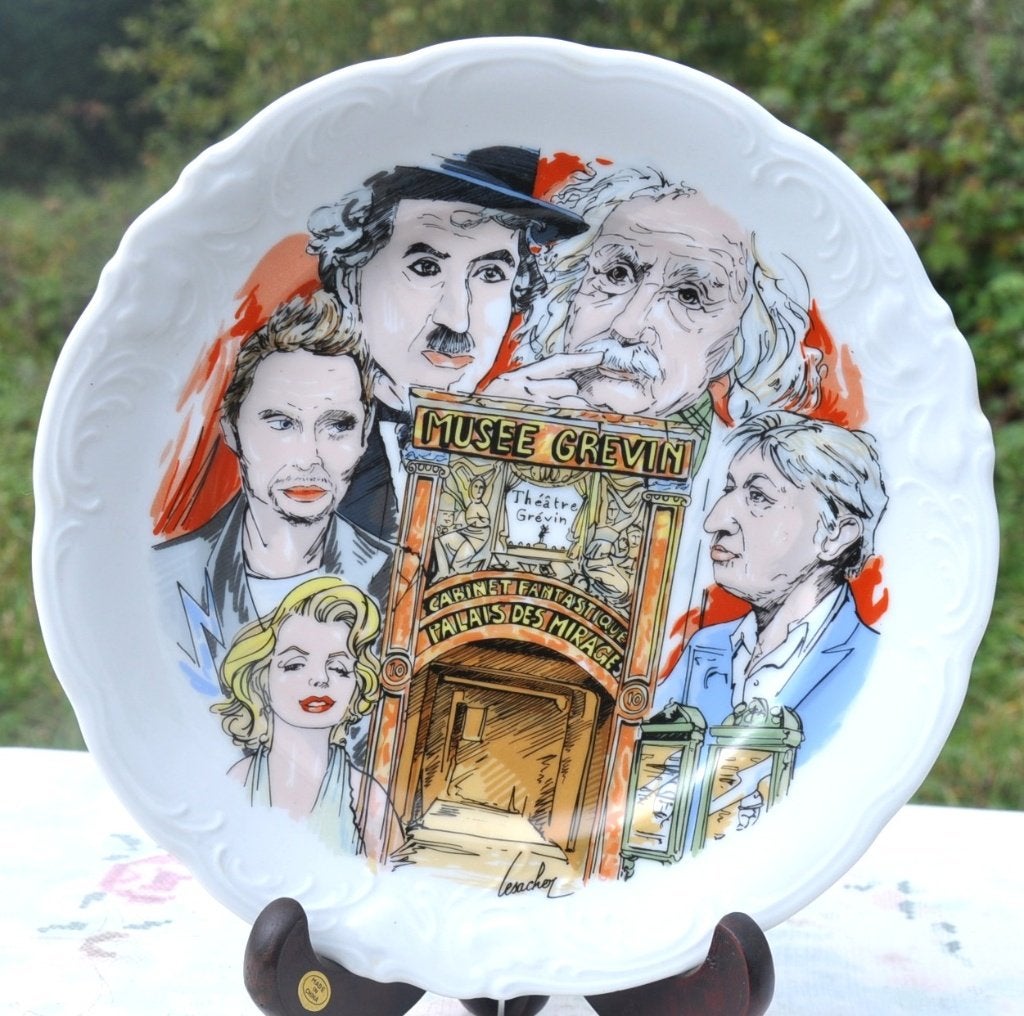 assiette décorative musée grevin signée lesachez, Antiek en Kunst, Ophalen of Verzenden
