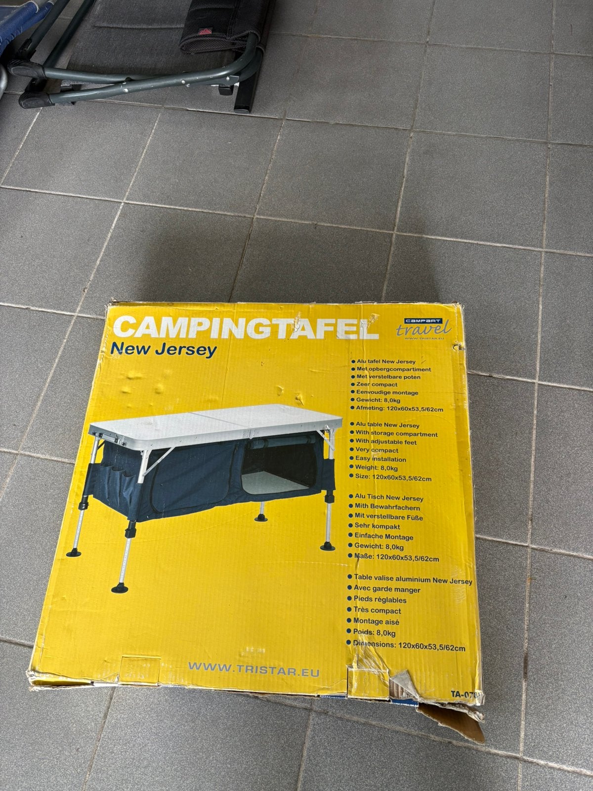 Camping kast, Ophalen