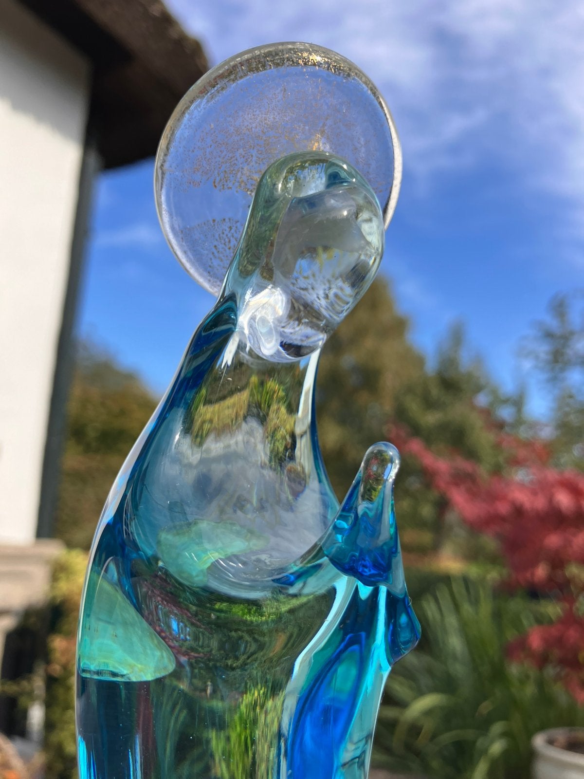 Murano glazen sommerso Madonna beeld, Ophalen of Verzenden
