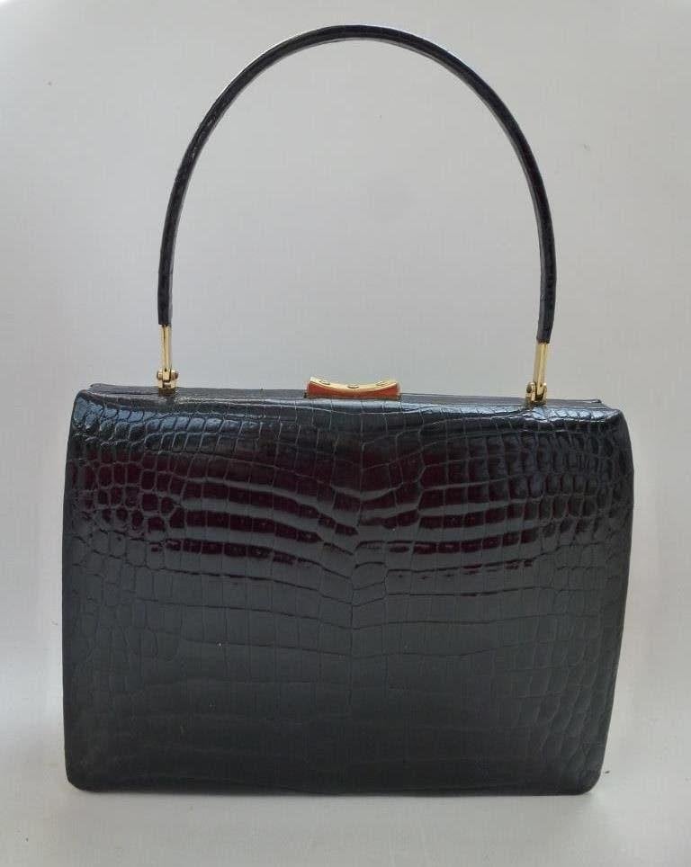 sac à main noir vintage, Enlèvement ou Envoi, Utilisé, Noir, Sac à main