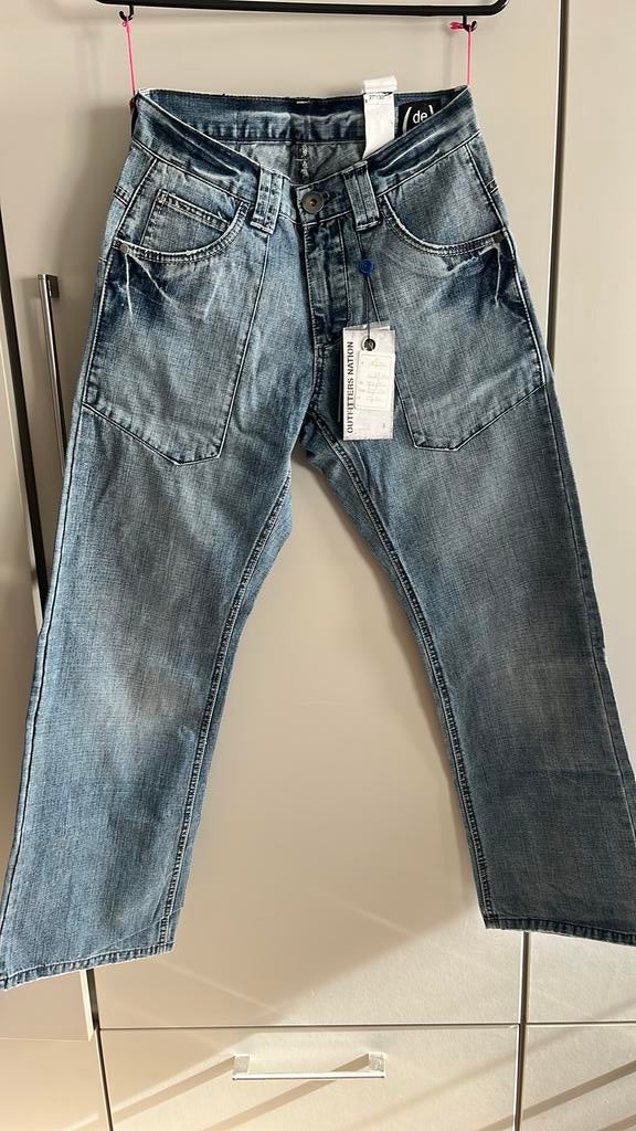 Stoere wijde spijkerbroek, nieuw, W27- L30, heren/dames, Enlèvement ou Envoi, Neuf, Bleu, W27 (confection 34) ou plus petit