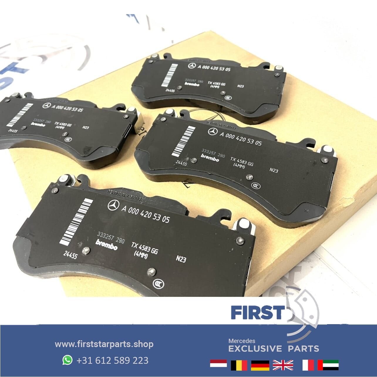 A0004202804 Mercedes REMBLOKKEN SET W205 W253 W213 W166 C292, Utilisé, -, -, Enlèvement ou Envoi