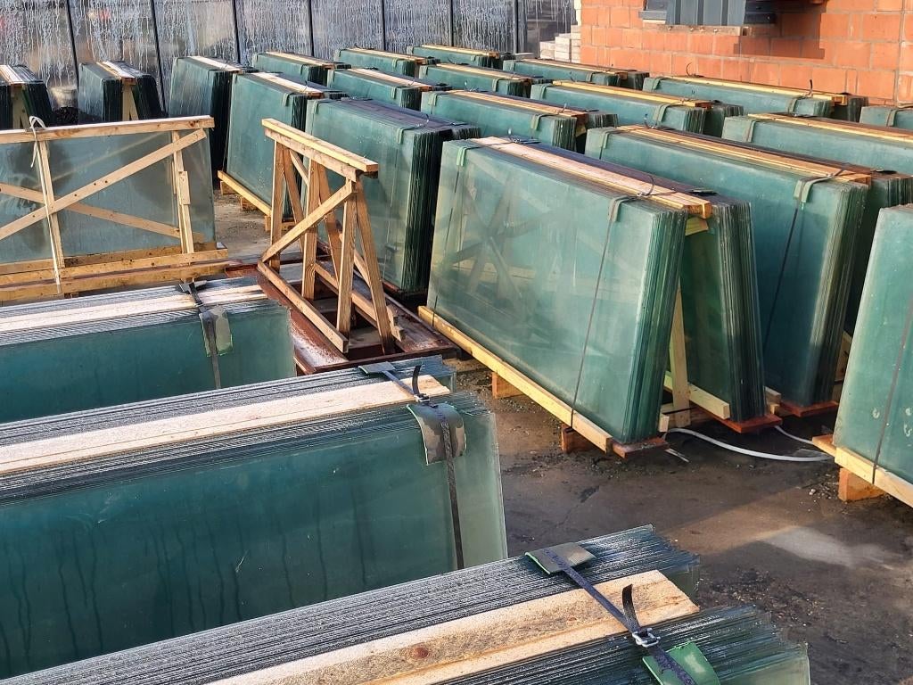 Gereinigd serreglas op maat gesneden, Ophalen, Glas, Gebruikt