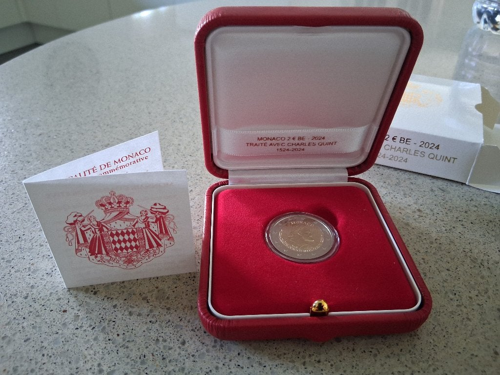 2 euro Monaco 2024 Verdrag van Burgos Proof, Postzegels en Munten, Ophalen of Verzenden, Monaco, 2 euro, Losse munt