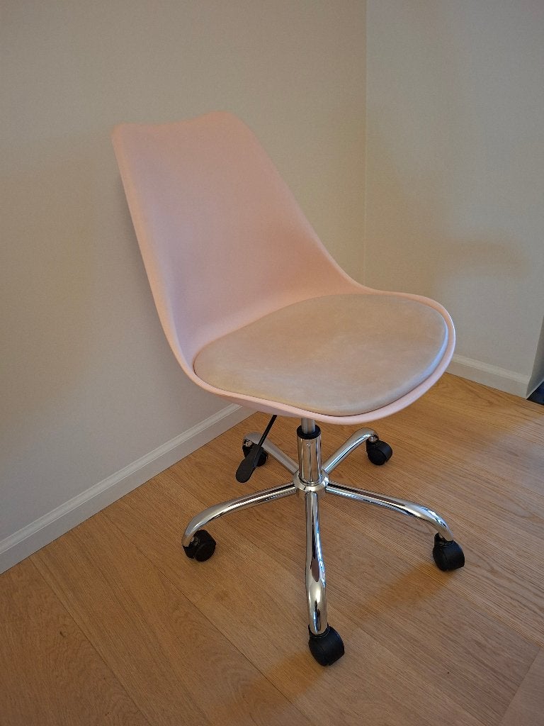 bureaustoel zacht roze, Ophalen, Gebruikt, Roze, Bureaustoel