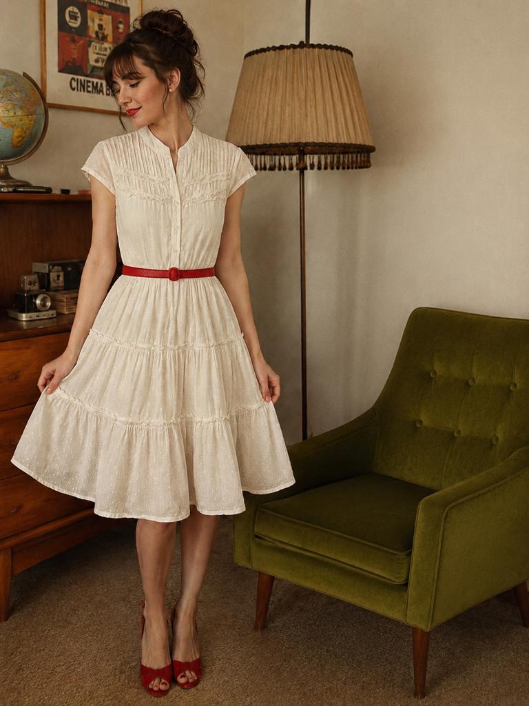 Romantische Vintage Jurk van Tintoretto, Kleding | Dames, Jurken, Ophalen, Wit, Nieuw, Knielengte