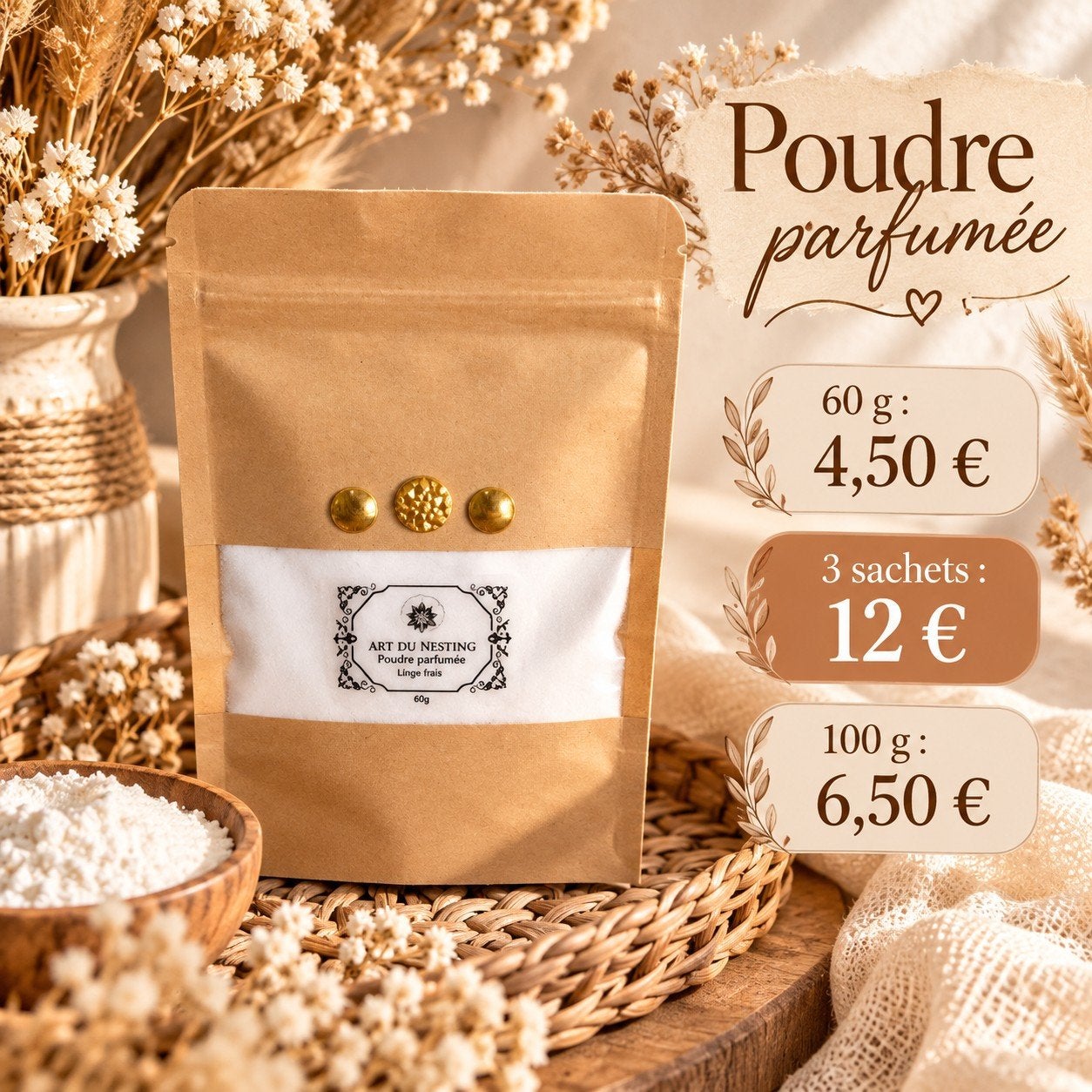 Poudre parfumée aspirateur, Enlèvement ou Envoi