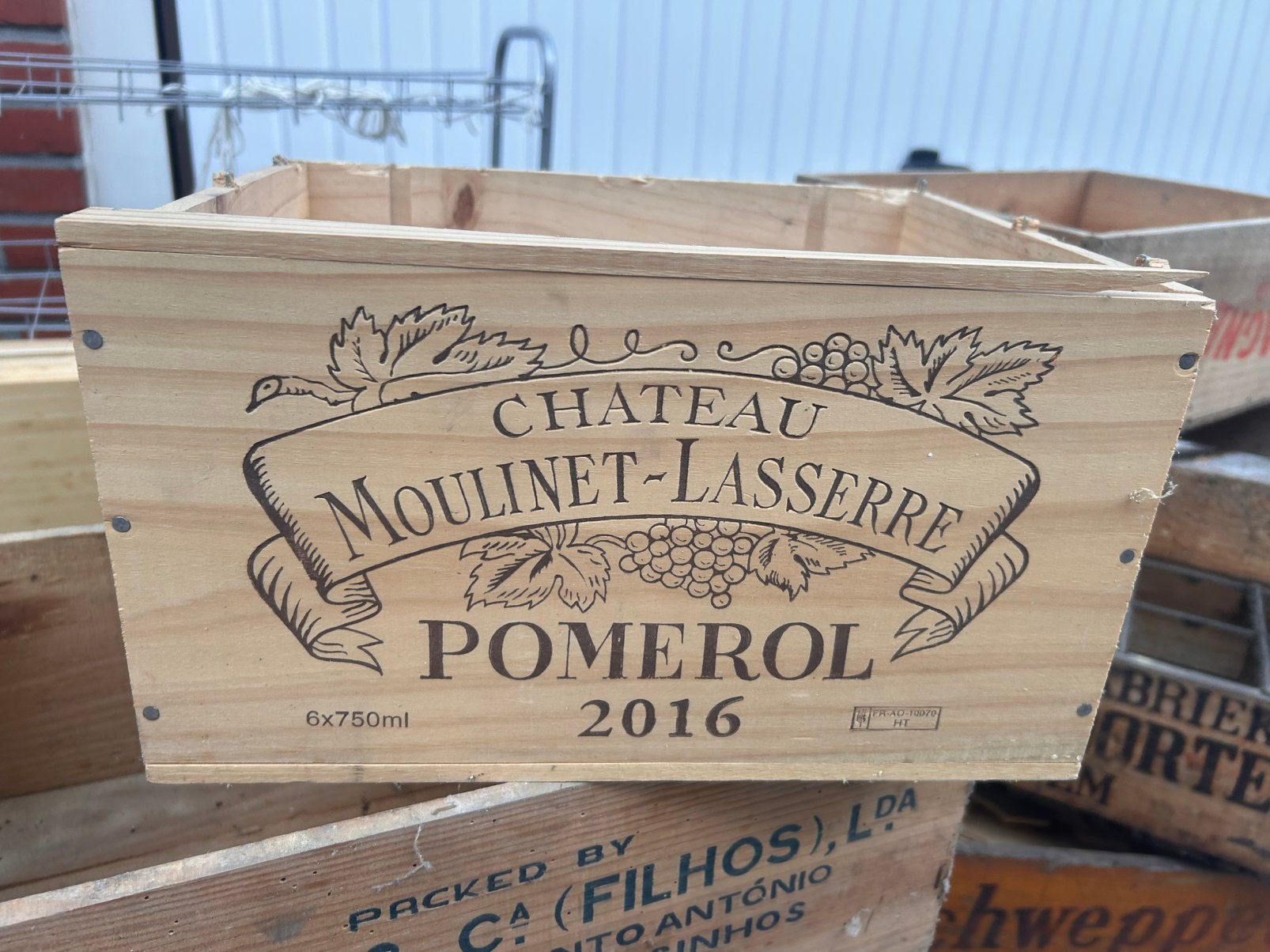 Coffret vin original Château Moulinet-Lasserre Pomerol 2016, Collections, Enlèvement, Comme neuf