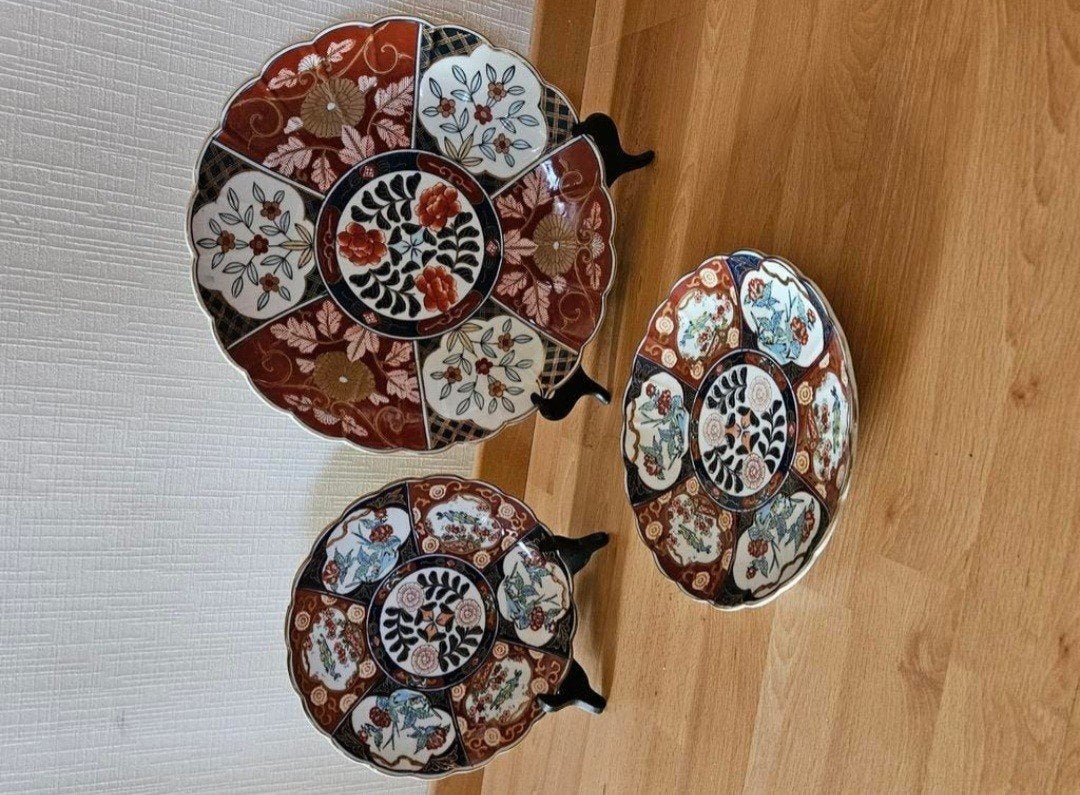 Gold Imari hand painted borden., Ophalen