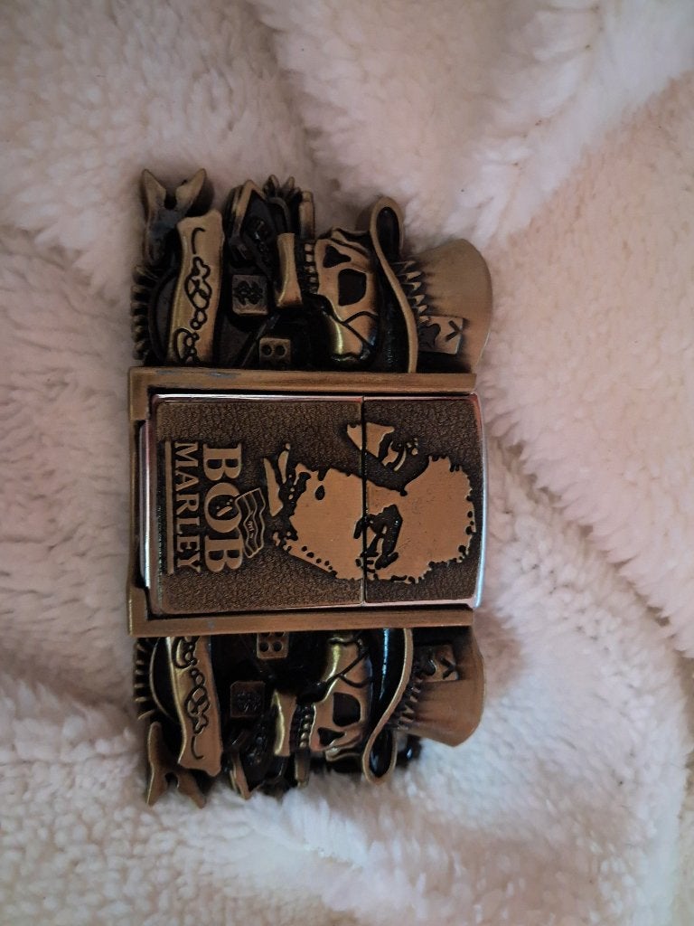 boucle de ceinture tête de mort  briquet bob marley neuf, Enlèvement, Neuf