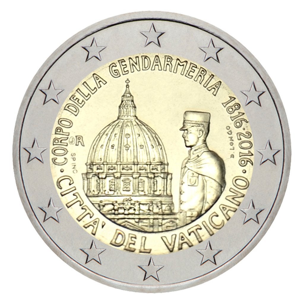 Vaticaan - 2 euro 2016 - Gendarmerie, Ophalen of Verzenden, Vaticaanstad, 2 euro, Setje