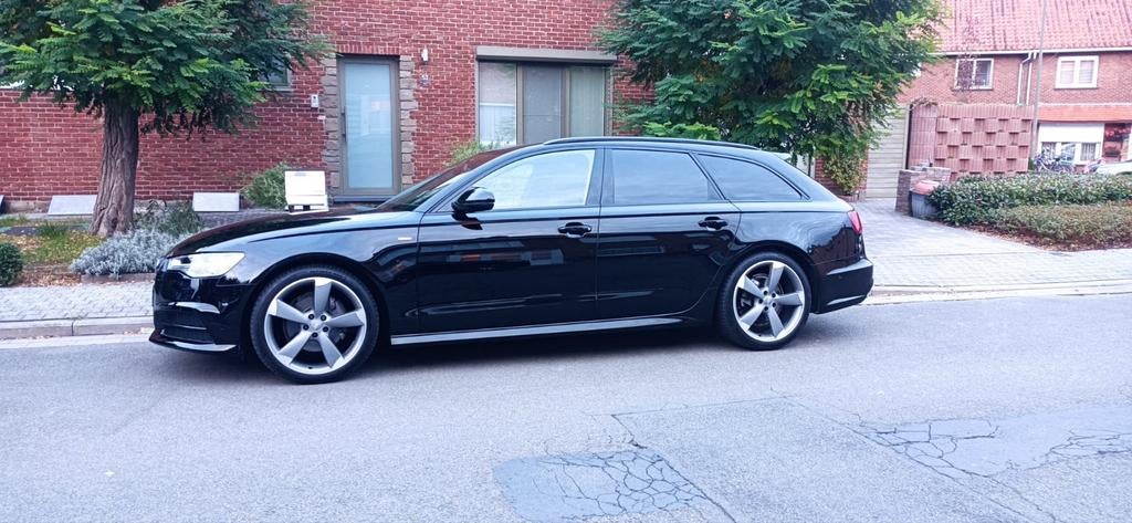 Audi A6 Avant 2.0 TDI, Auto's, Zwart, Leder, 5 deurs, Particulier