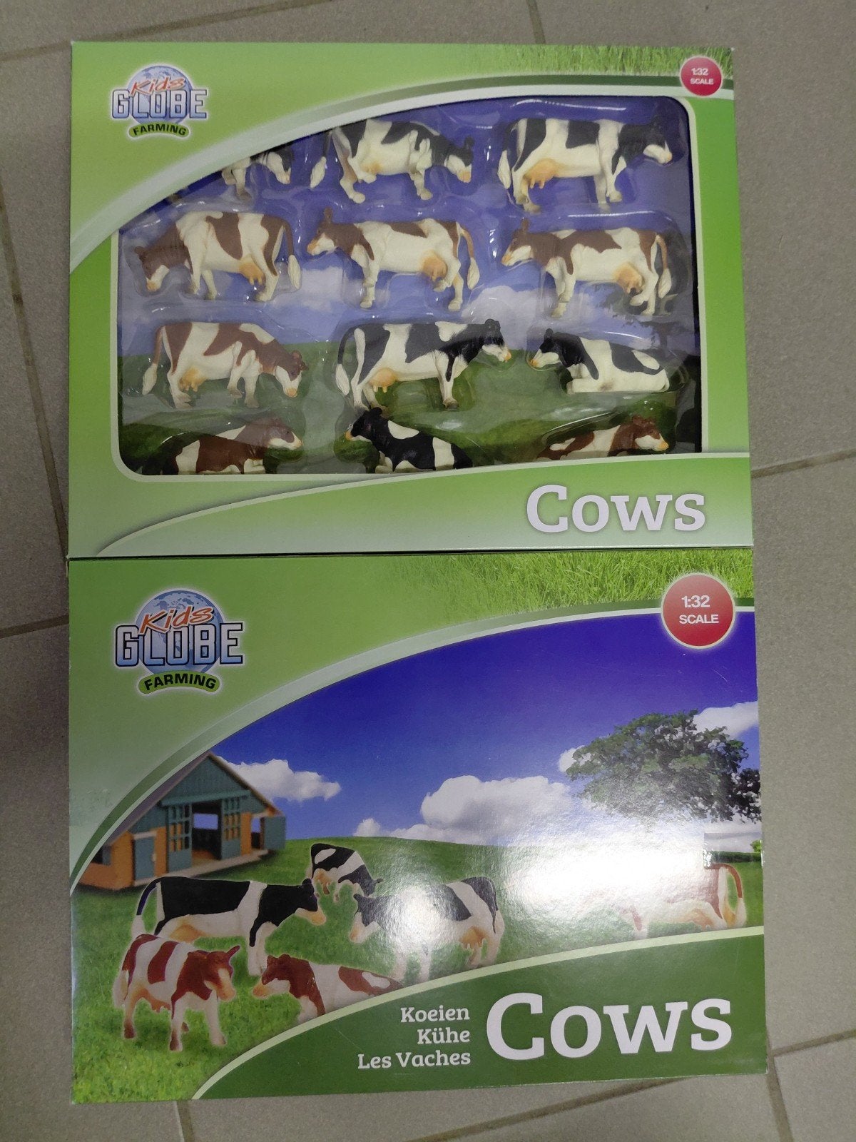 Koeien 1/32 rood, zwart. globe farming, Enlèvement ou Envoi