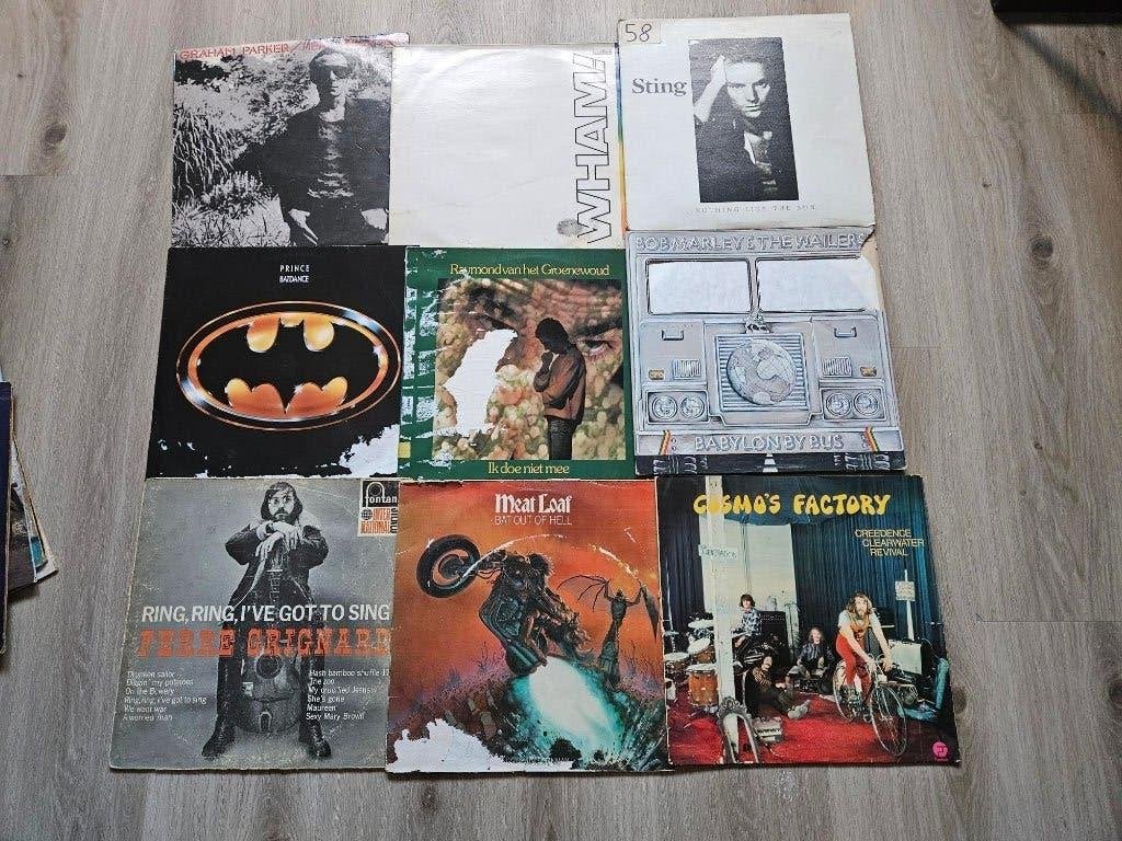 Lot - 50-tal LP's, Cd's en Dvd's, LP, Gebruikt, Overige genres, Ophalen of Verzenden
