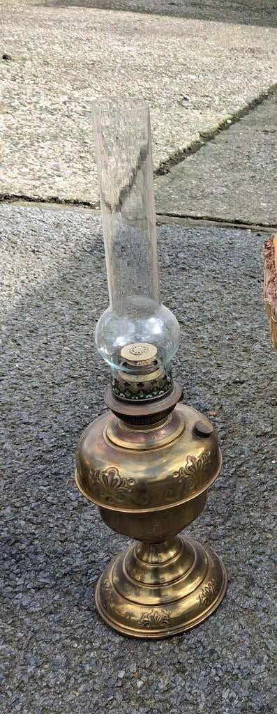 koperen olielamp, Antiek en Kunst, Ophalen, Koper