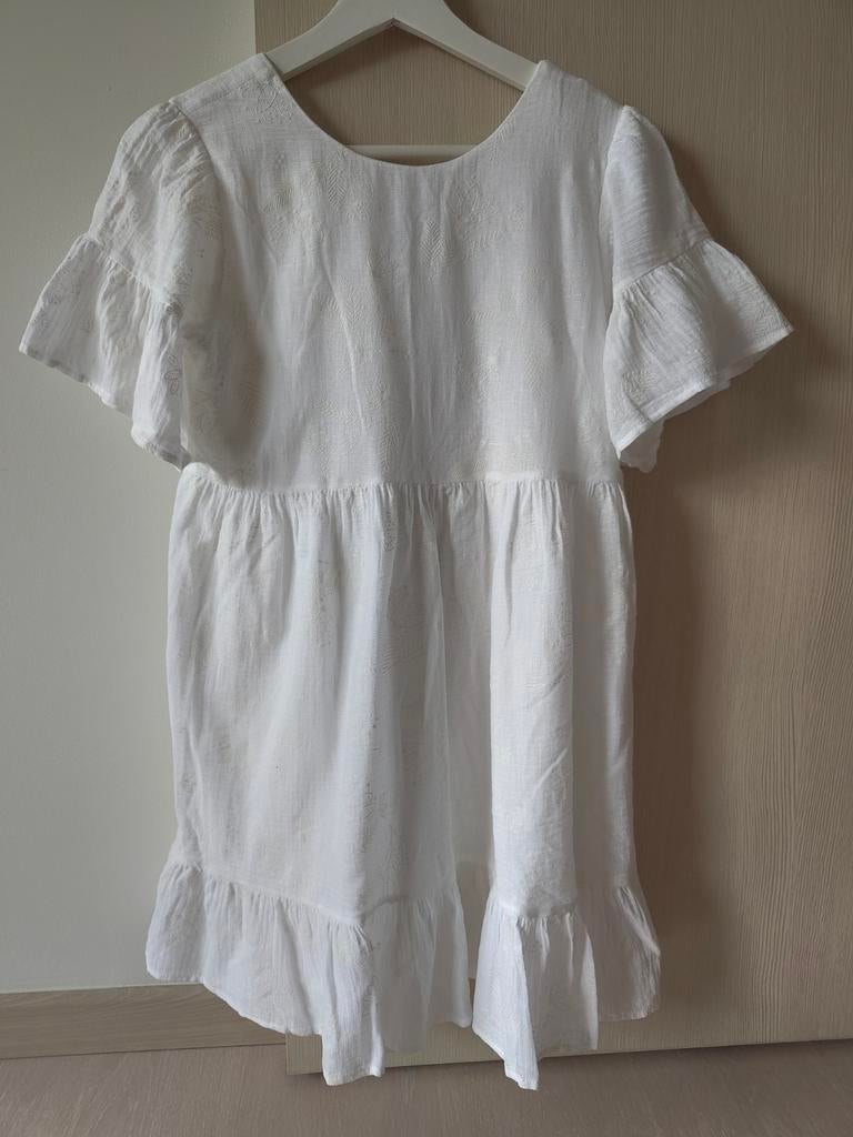 Wit kleedje met borderie Mayoral 157cm, Kinderen en Baby's, Ophalen of Verzenden