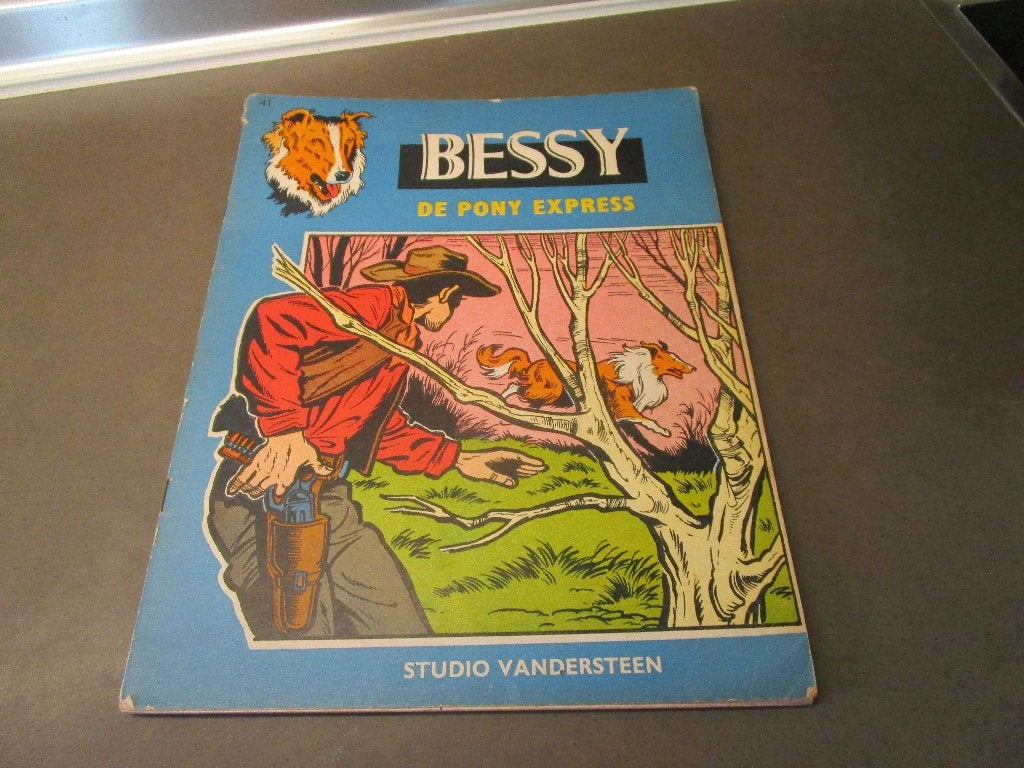 Bessy - De pony express - 1e druk - 1962, Boeken, Stripverhalen, Gelezen, Eén stripboek, Ophalen of Verzenden
