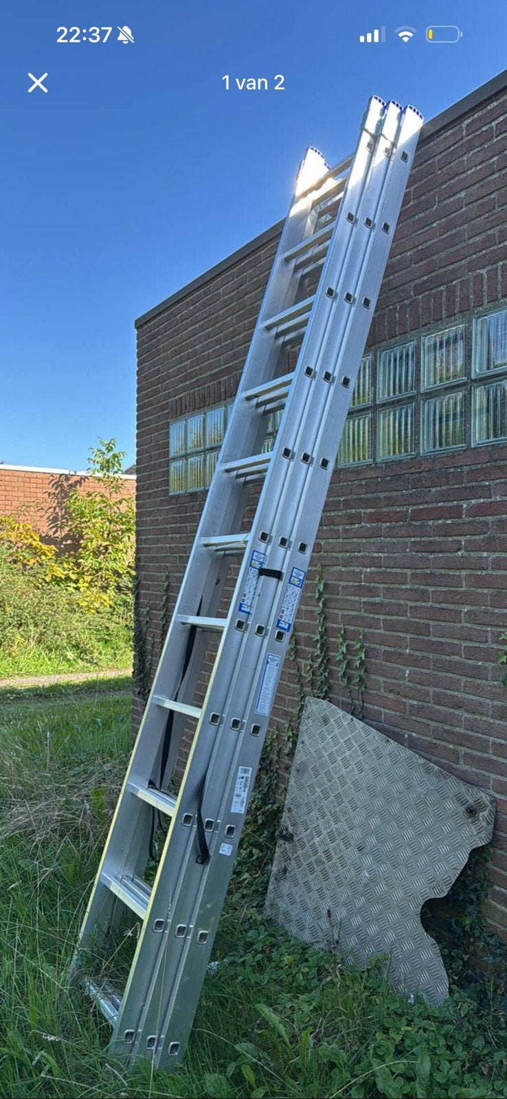 Drie delig Ladder, Pliable ou rétractable/escamotable, Comme neuf, Échelle, Enlèvement