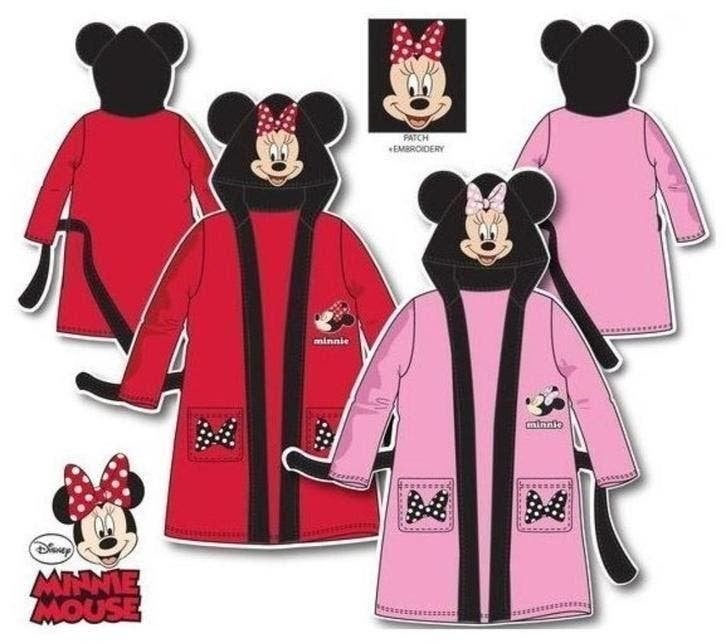 Minnie fleece Mouse Badjas - Maat 128 - Disney, Kinderen en Baby's, Disney, Nacht- of Onderkleding, Meisje, Nieuw