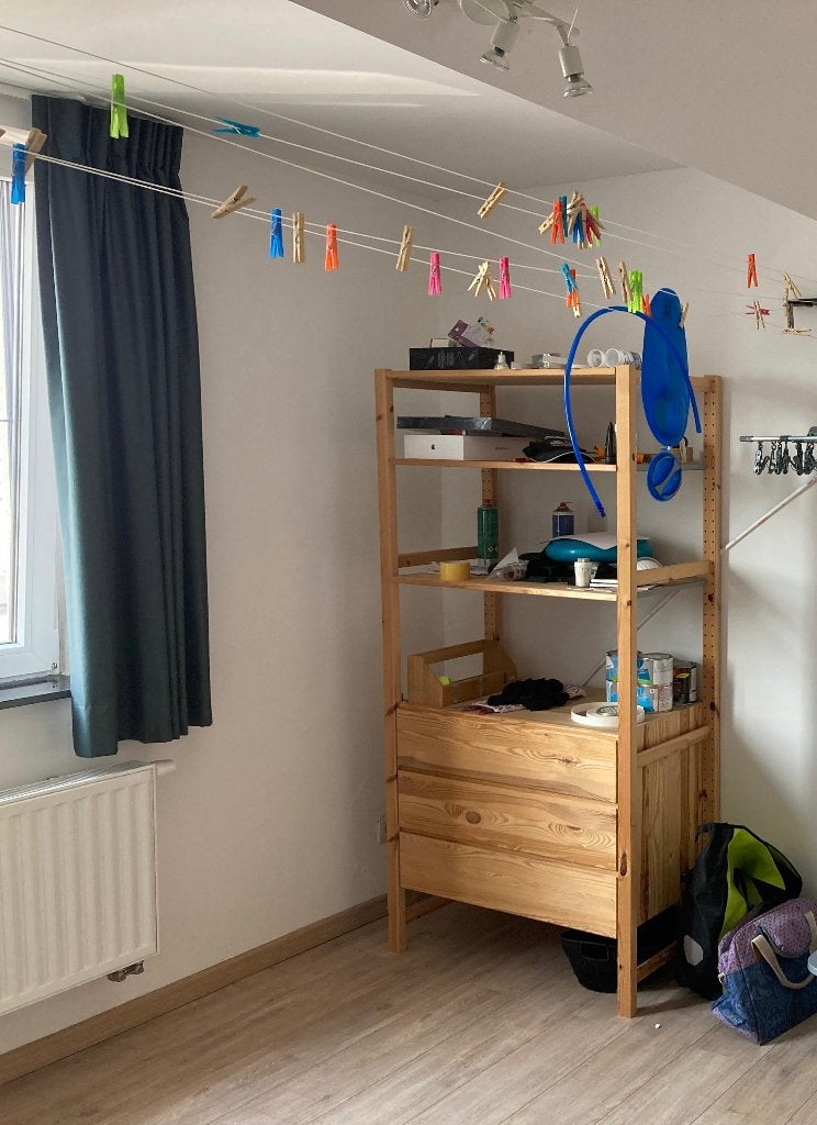 IVAR stellingkast met 4 legplanken + ladeblok, Ophalen, Gebruikt