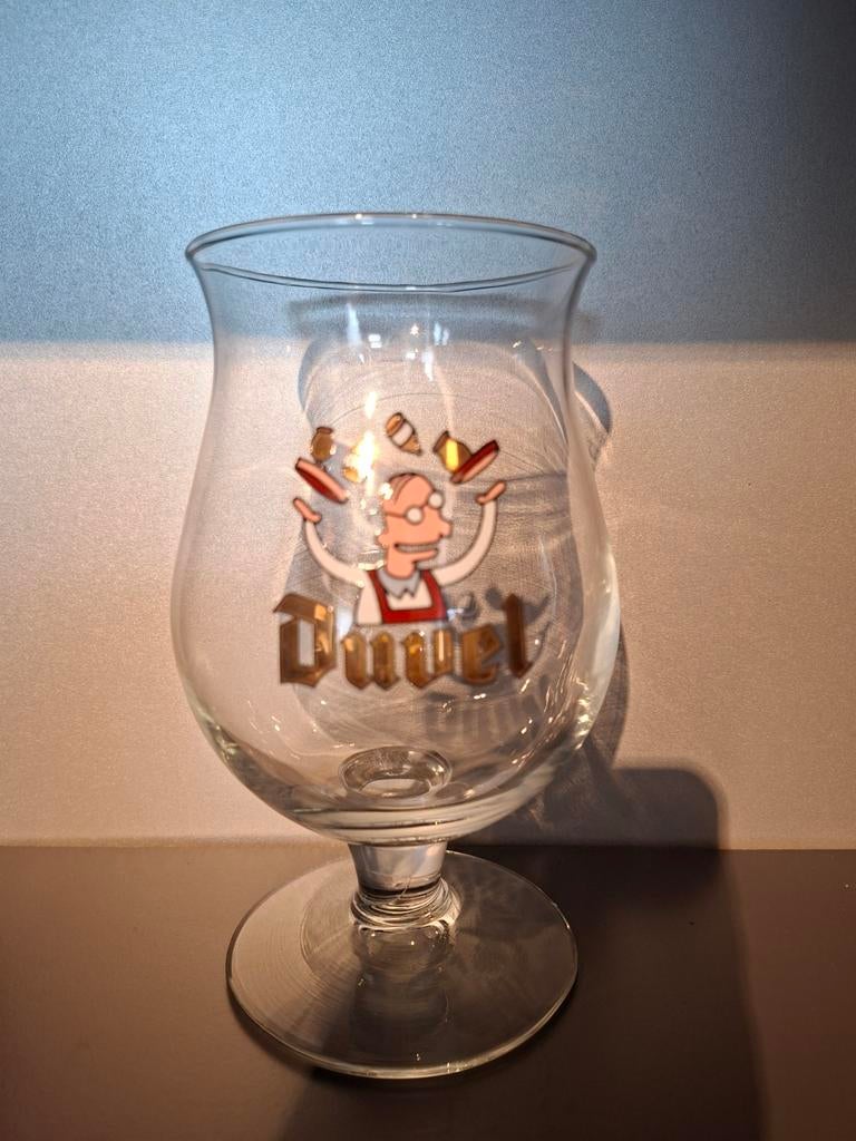 Duvel Nederlands jaarglas jonglerende ober, Verzamelen, Ophalen of Verzenden, Duvel