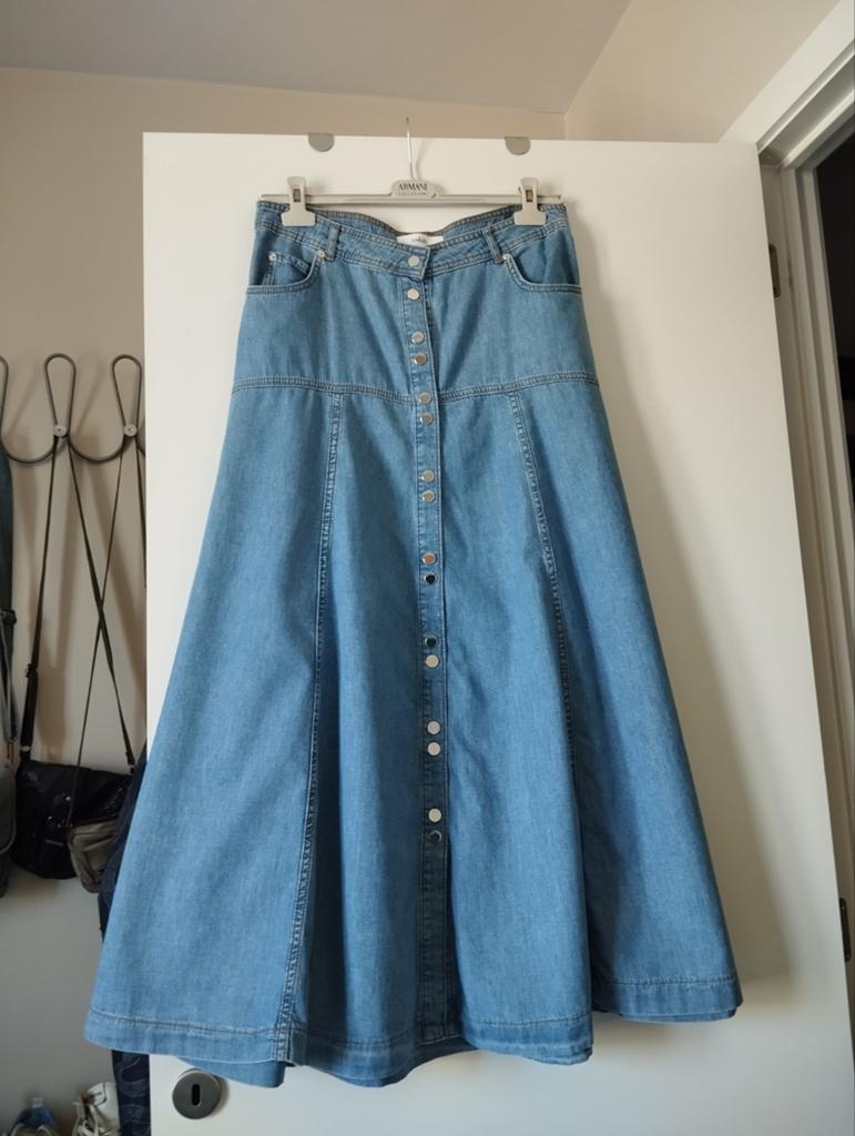 Lange jeansrok merk Ba&sh maat 42, Kleding | Dames, Rokken, Blauw, Maat 42/44 (L), Nieuw, Ophalen of Verzenden