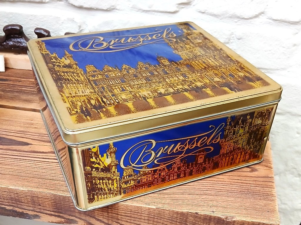 Blikken doos " Brussels", Ophalen of Verzenden, Gebruikt, Koek(jes)