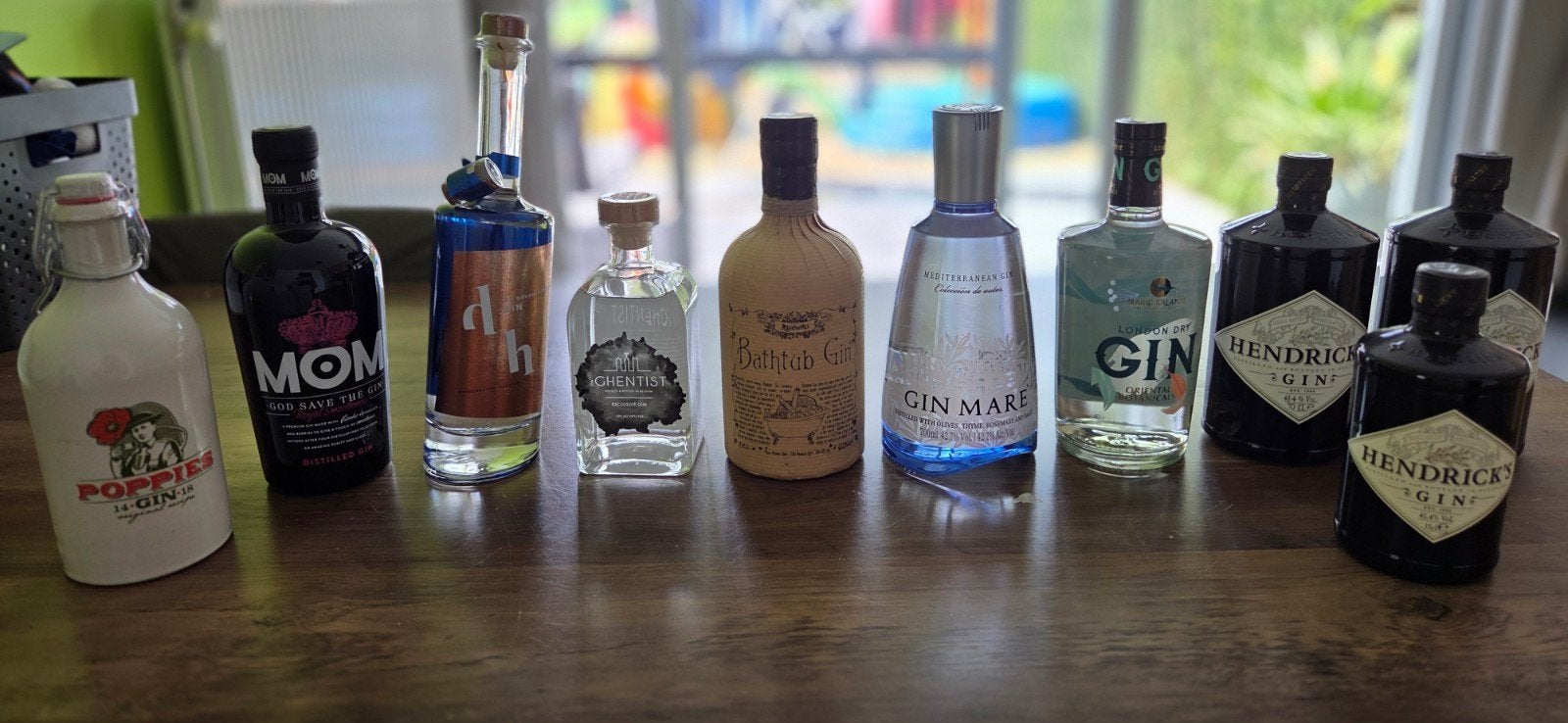 Gin flessen, drank., Verzamelen, Ophalen