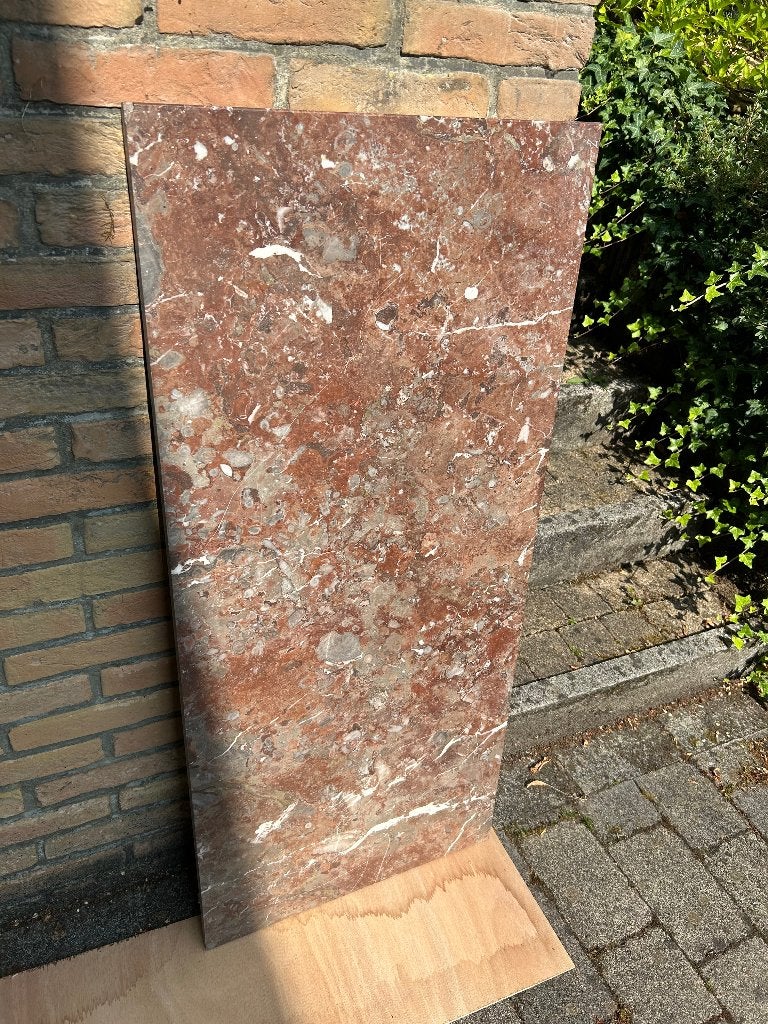 Tablette en marbre rouge (48,5 x 110 cm), Bricolage & Construction, Dalles & Carrelages, Marbre, Enlèvement