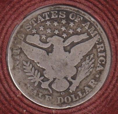 half dollar 1904 O argent 900/1000, Enlèvement ou Envoi, Amérique du Nord, Monnaie en vrac, Argent