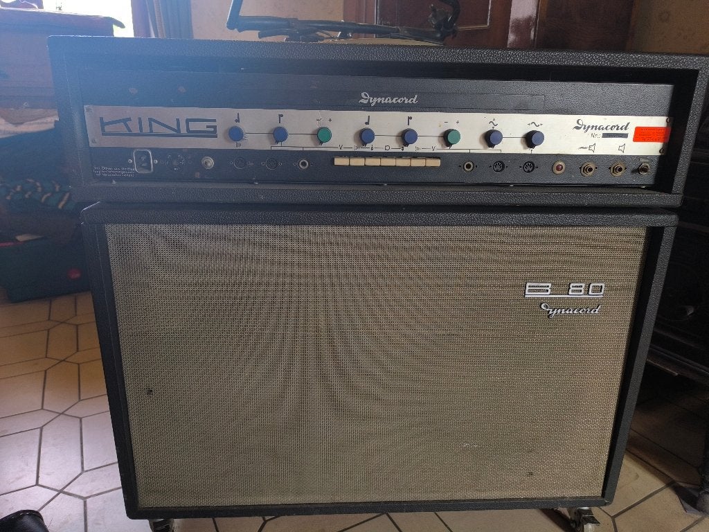 Dynacord King Vintage Tube Amp Head & B80 Cab - 1960s, Enlèvement, Tube ou Tubes