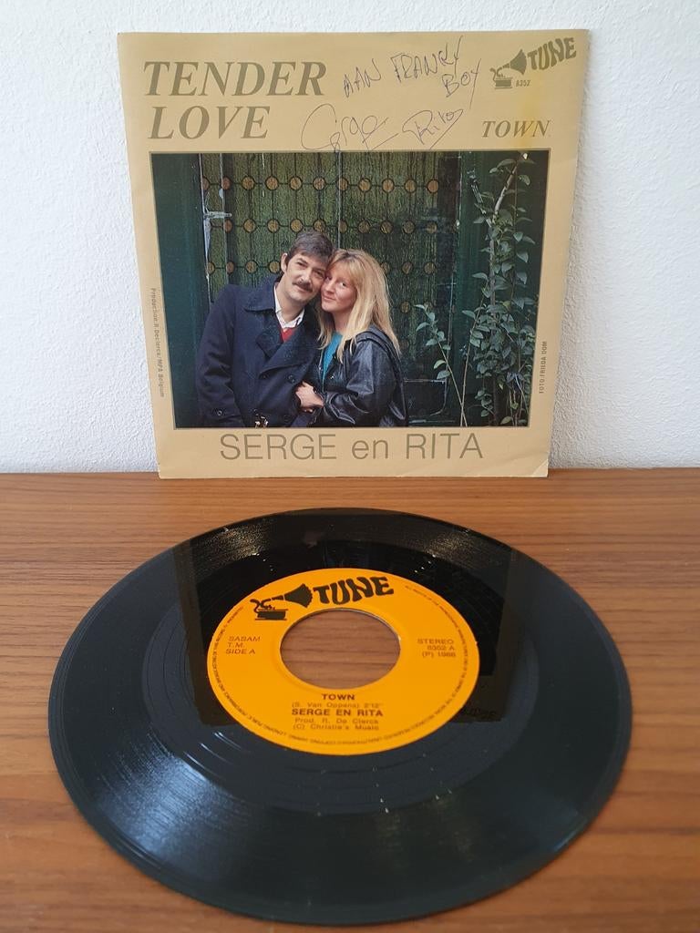 Serge & Rita – Town / Tender Love (gesigneerd), Cd's en Dvd's, Ophalen of Verzenden