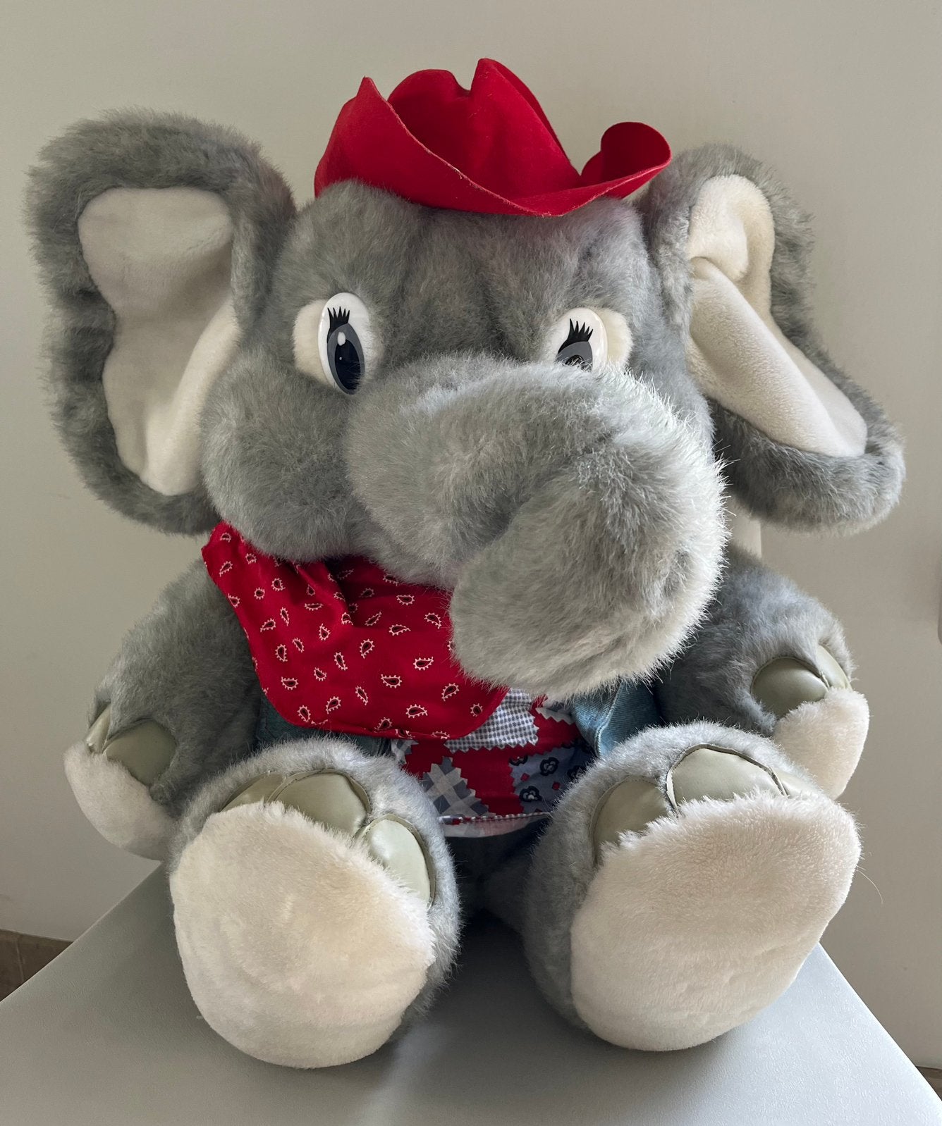 Knuffel olifant 50 cm, Kinderen en Baby's, Speelgoed | Knuffels en Pluche, Grijs, Ophalen of Verzenden, Zo goed als nieuw, Middelgroot (20 tot 80 cm)