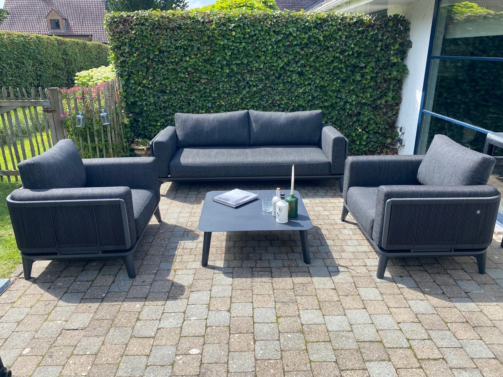 Bristol Mosa loungeset met tafel - topstaat !, Enlèvement, Comme neuf, Sets de jardin