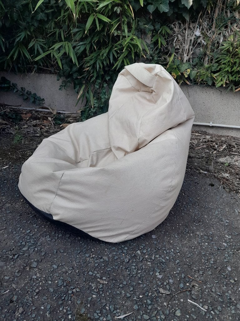 Siège poire, Huis en Inrichting, Zitzakken, Ophalen, Gebruikt, Beige, Zitzakstoel