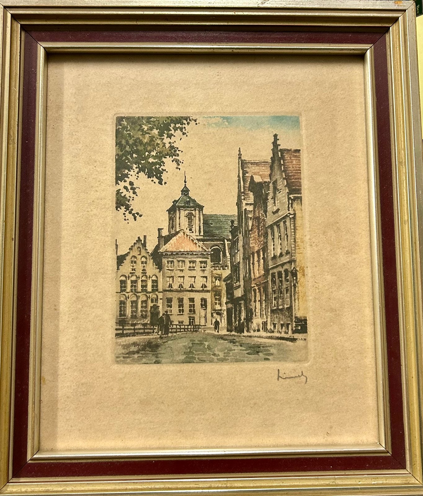 gravure encadrée dans la Maison Emile Dutron - Joseph Dutron, Enlèvement, Eau-forte