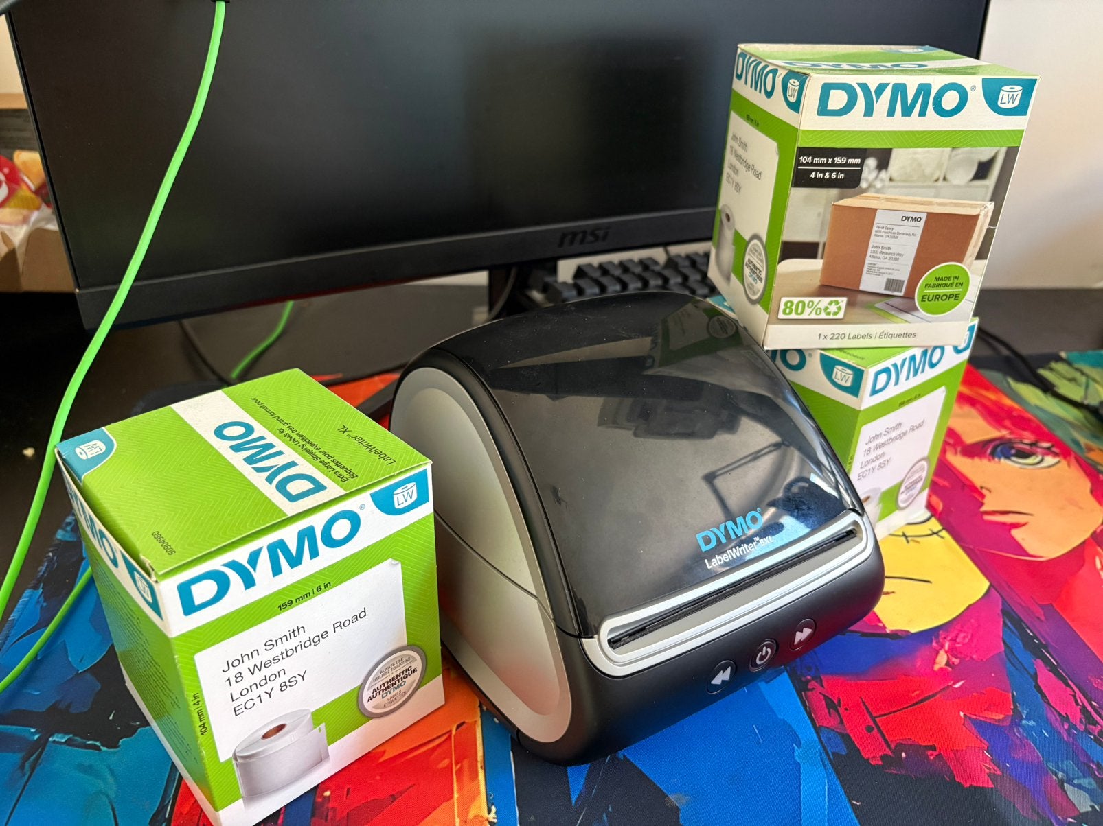 Zo goed als nieuwe laberprinter dymo 5xl, Computers en Software, Ophalen, Zo goed als nieuw, Azerty, Etiket