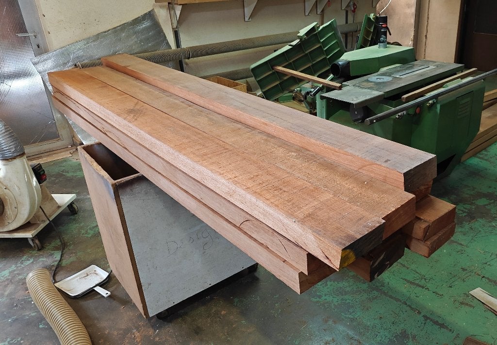 Hout Afzelia Doussié balken, Ophalen, Nieuw, 200 tot 250 cm, 50 mm of meer