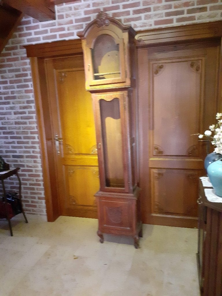 staande klok eik (zonder binnenwerk), Ophalen, Gebruikt, Staande klok