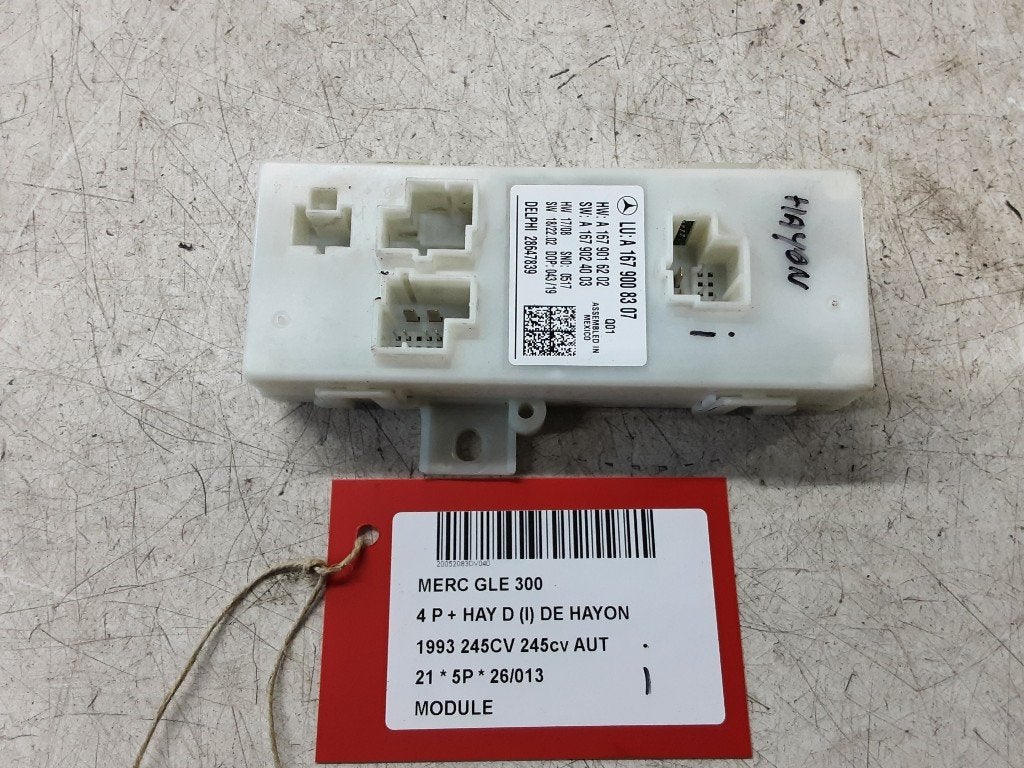 UNITE ELECTRONIQUE Mercedes-Benz GLE (V167) (A1679008307), Mercedes-Benz, Mevr. I. Hauben, Utilisé, Rue de l'Espoir 34 34
4030  GRIVEGNÉE, BE