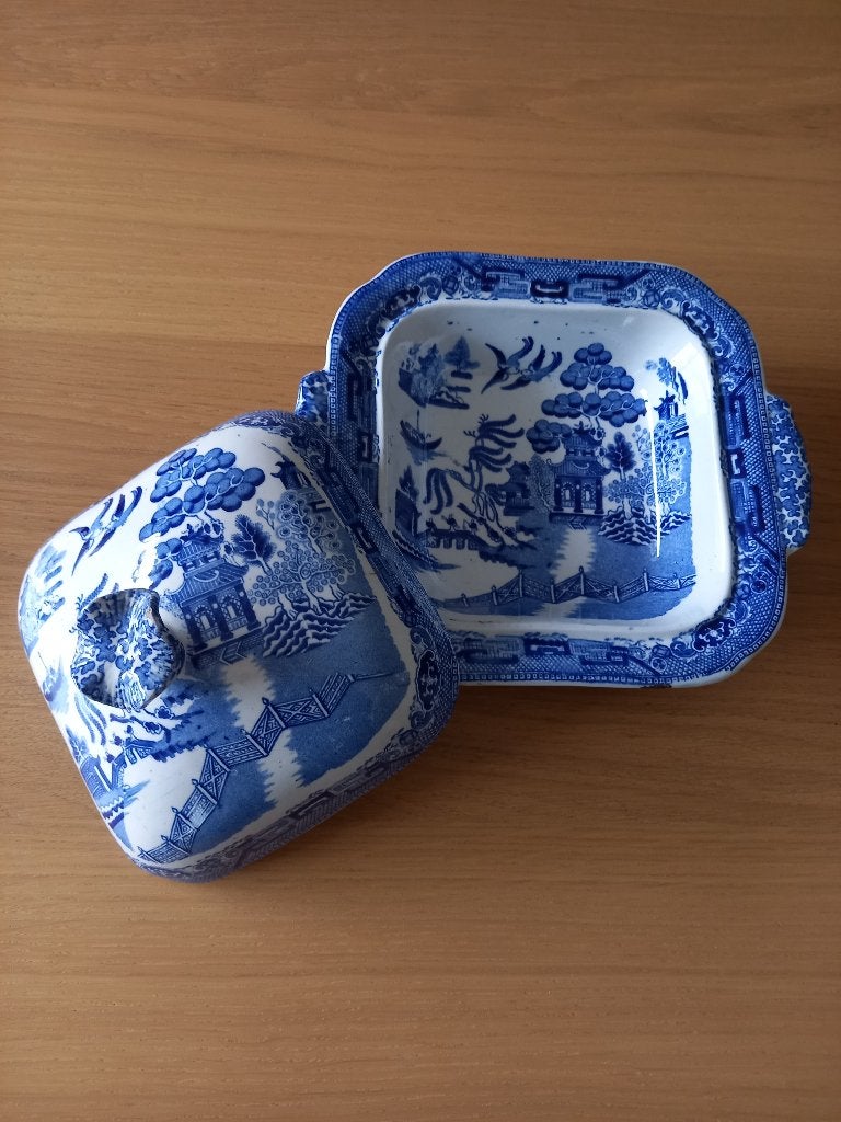 Plat de service vintage Blue Willow, Antiquités & Art, Enlèvement