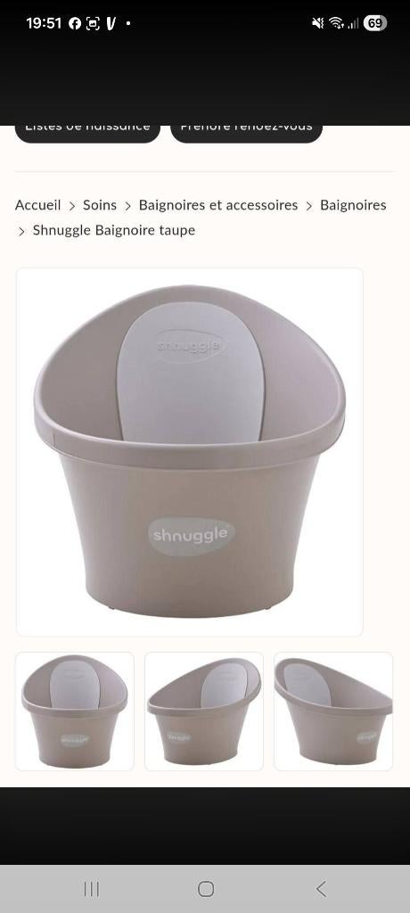 Baignoire bébé, Enlèvement, Comme neuf, Baignoire, Autres marques