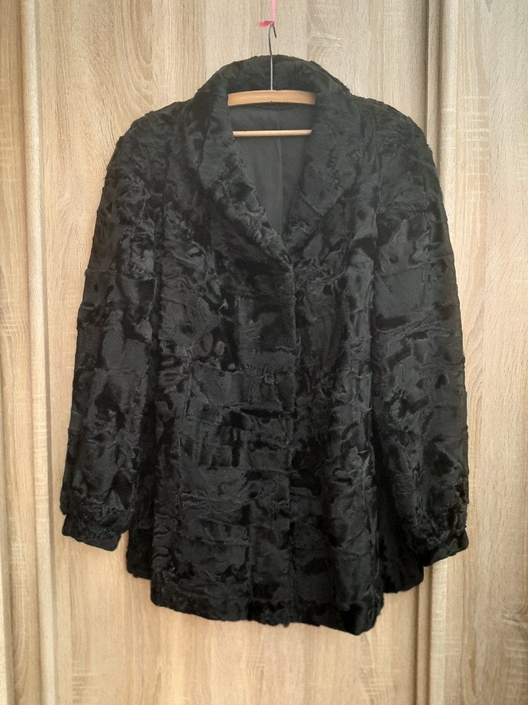 Bontjas vintage astrakan, Kleding | Dames, Ophalen, Zwart