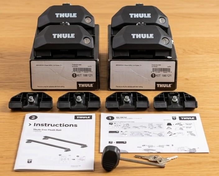 ​Thule Evo Flush Rail 710600 + Kit 186121, Auto diversen, Dakdragers, Ophalen