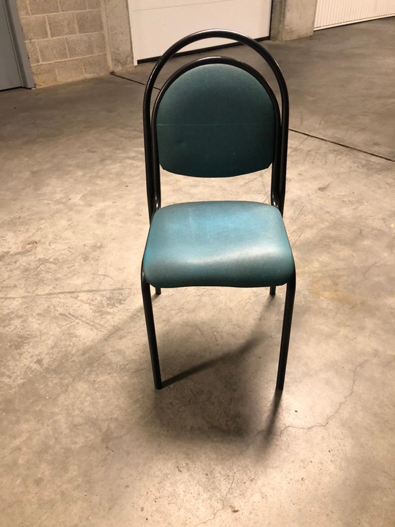 stoel 4 stuks, Huis en Inrichting, Stoelen, Ophalen, Gebruikt, Blauw, Vier