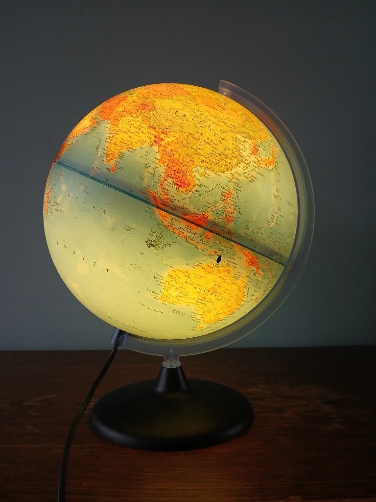 globe et lampe, Maison & Meubles, Vintage, Plastique, Enlèvement, Utilisé