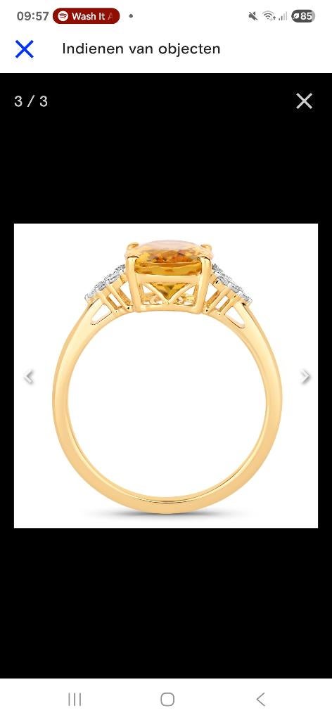 Geelgoud ring 14karaat, Ophalen of Verzenden, Nieuw