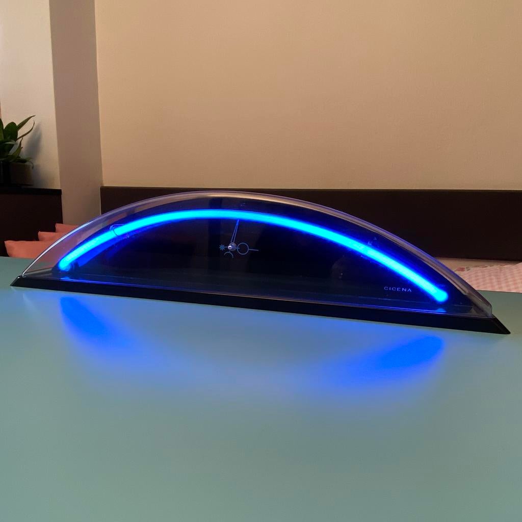 Vintage neon clock 1980’s design klok, Ophalen