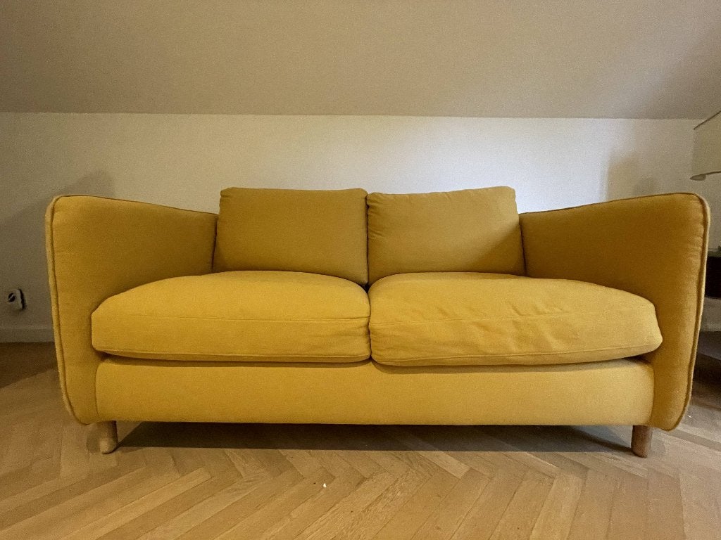 canape lit, Maison & Meubles, Jaune, Comme neuf, Enlèvement, 200 cm