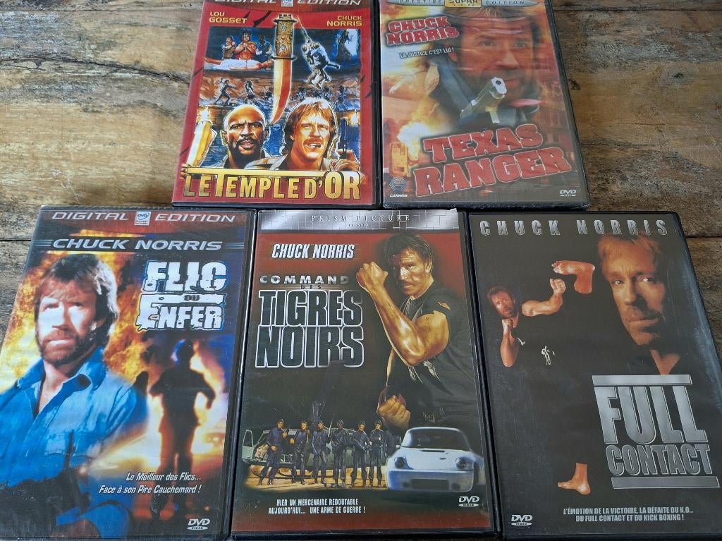 Chuck Norris  Dvd's V.F. - 1,50€ par pièce, CD & DVD, DVD | Action, Utilisé, Thriller d'action, À partir de 12 ans, Enlèvement ou Envoi